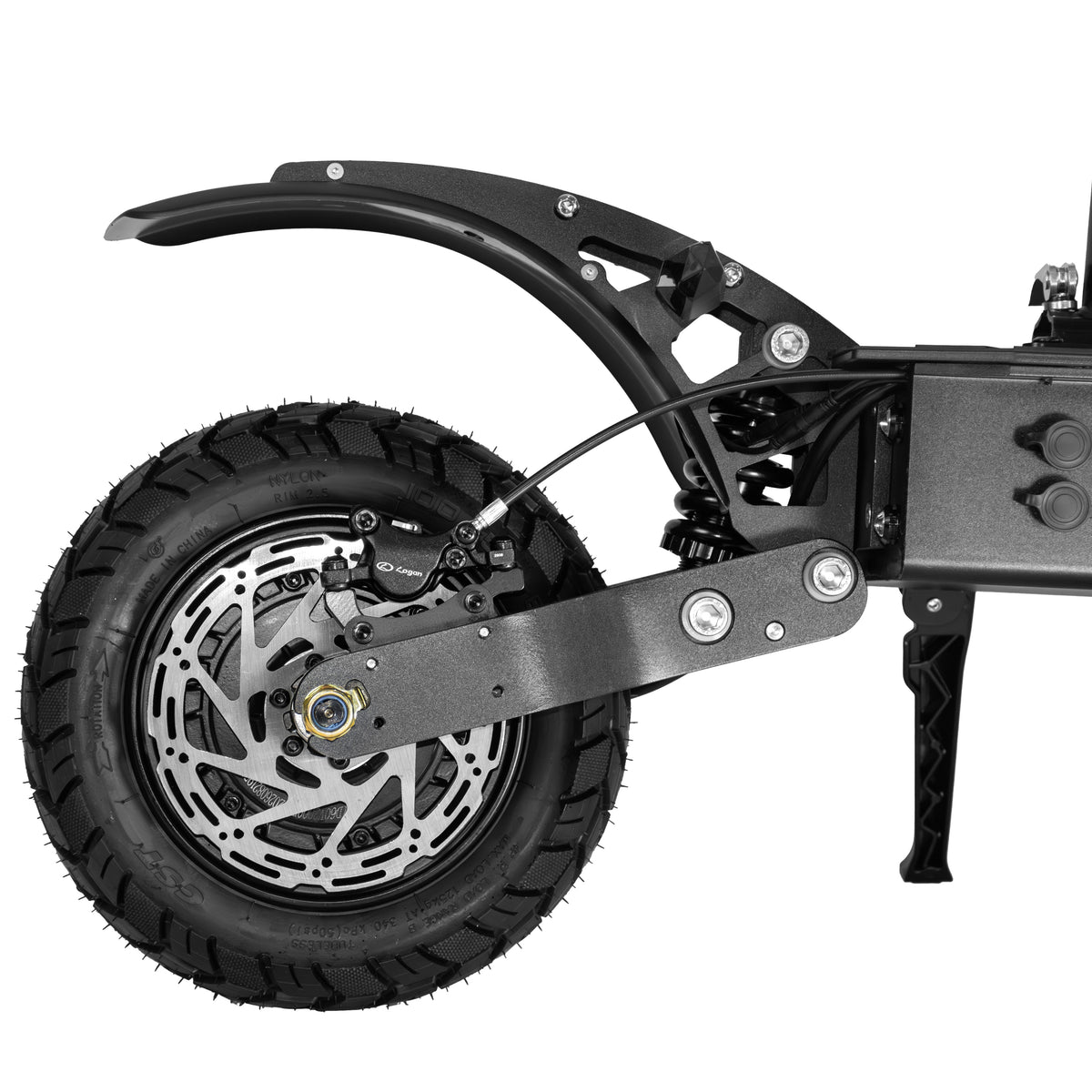boyueda s3-11 electric scooter rear wheel detail