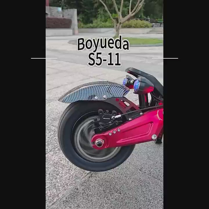 boyueda s5-11 e-scooter lighting and acceleration